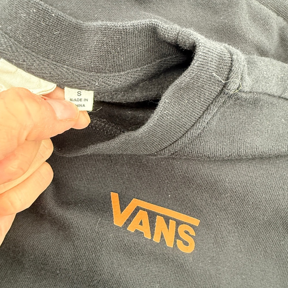 Vans Original Ronal Boxy Crew Black Sweatshirt Women's Size Small - Picture 5 of 8
